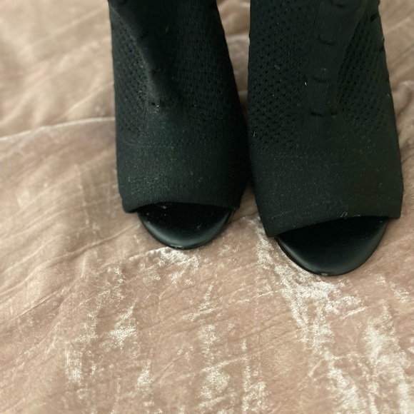 Cute Aldo Black Thigh High Open Toe Boots - Picture 5 of 5